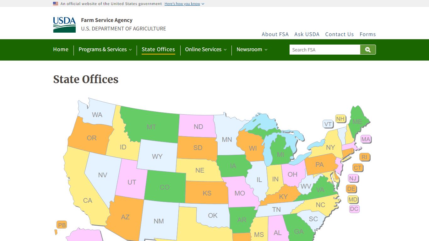 State Offices - Farm Service Agency
